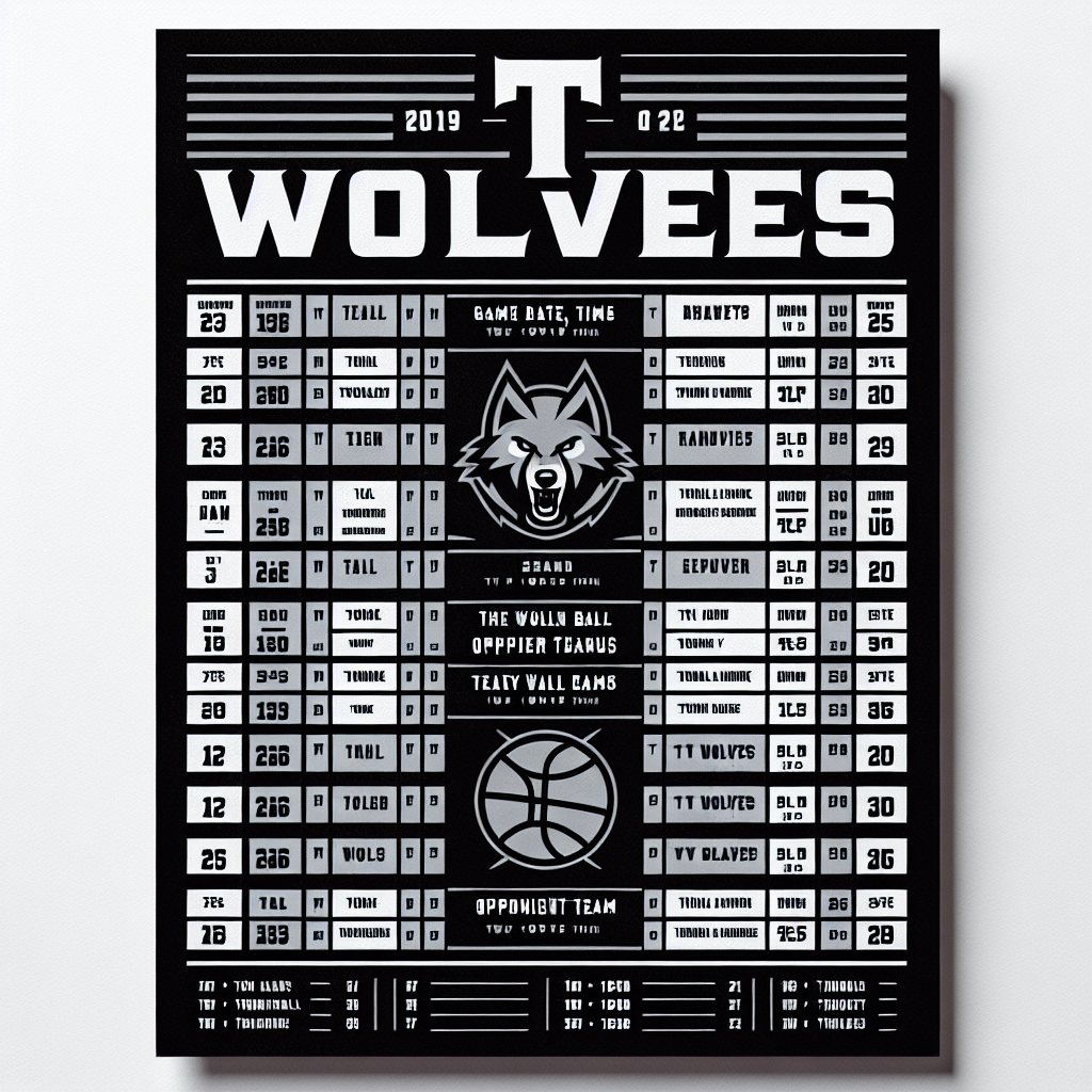 t wolves basketball schedule